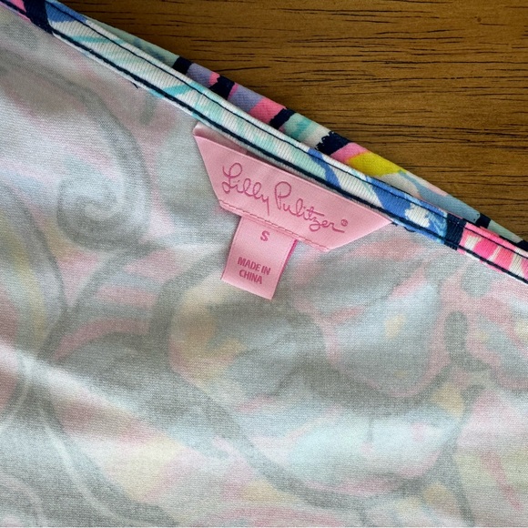 Lilly Pulitzer Parigi Dress SZ S Nauti Navy Boho Bateau - Picture 11 of 15